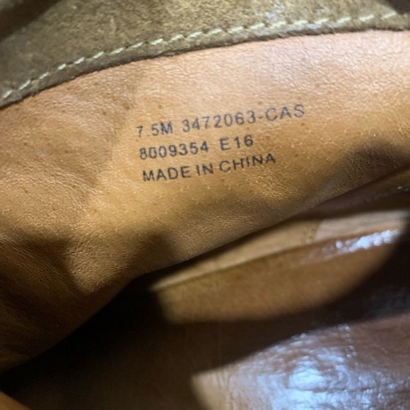 Frye Renee Seam Ankle Boot Brown Leather Women's 7.5 7 1/2 Distressed Heeled - Picture 10 of 11